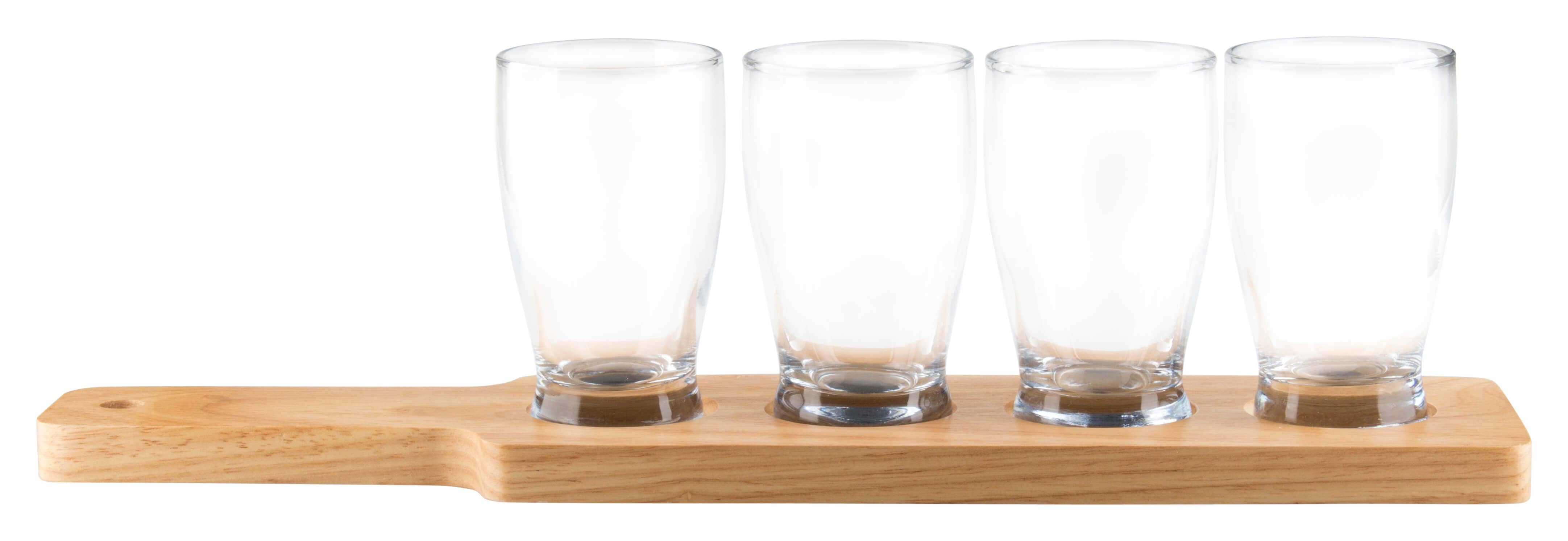 Set de cata de cerveza artesanal con pala - 4 x 144 ml