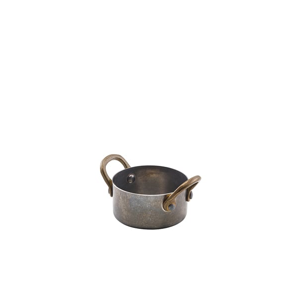Mini olla, acero inoxidable vintage - 7 x 3,75 cm (6 uds)