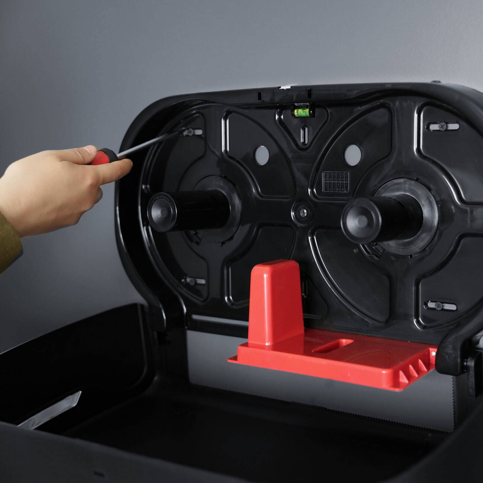 Distributeur de papier toilette Maxi Jumbo pour 2 rouleaux - noir mat