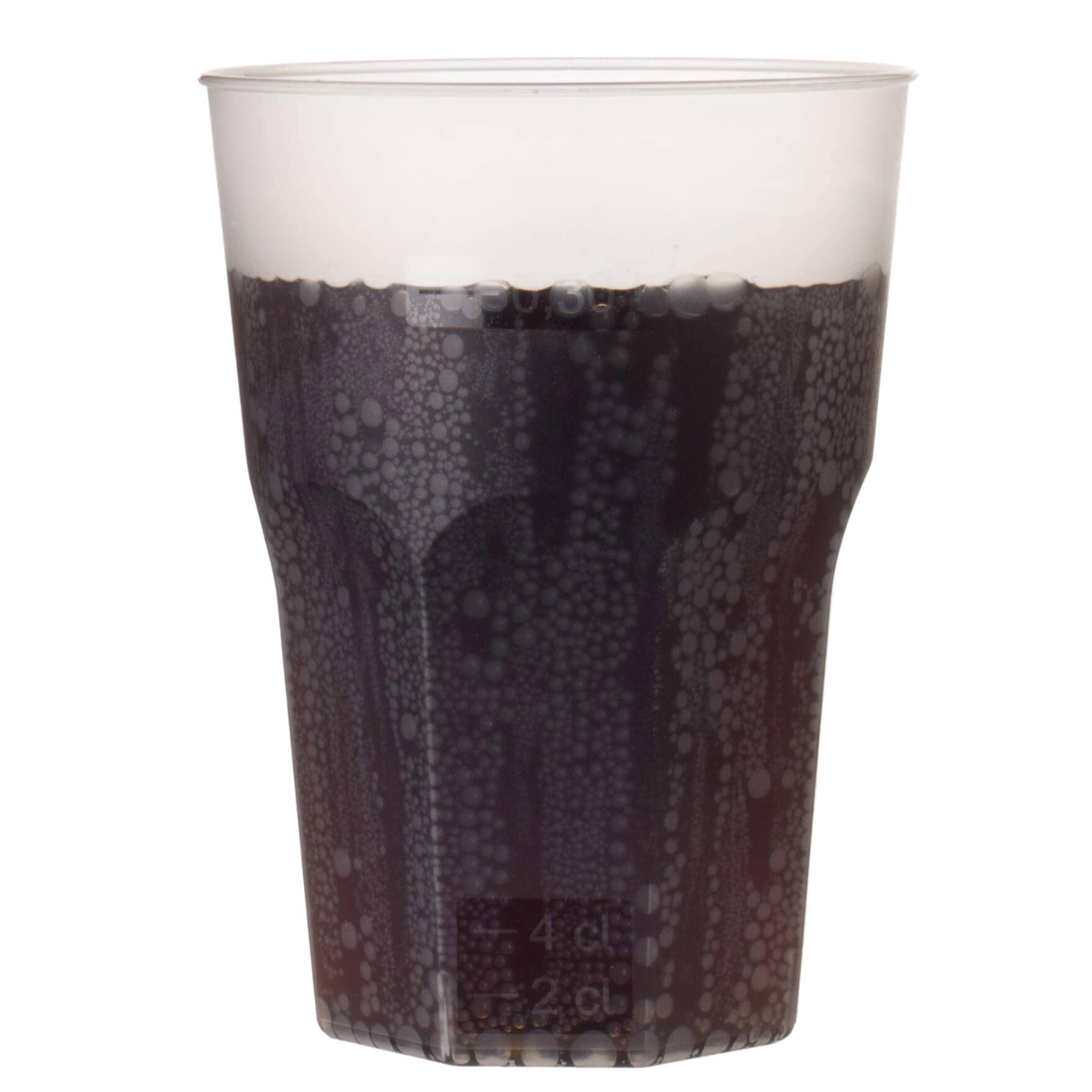 Plastic cups re-usable, light, polypropylene, frosted - 420ml, 2cl/4cl/0,3l CM (20 pcs.)