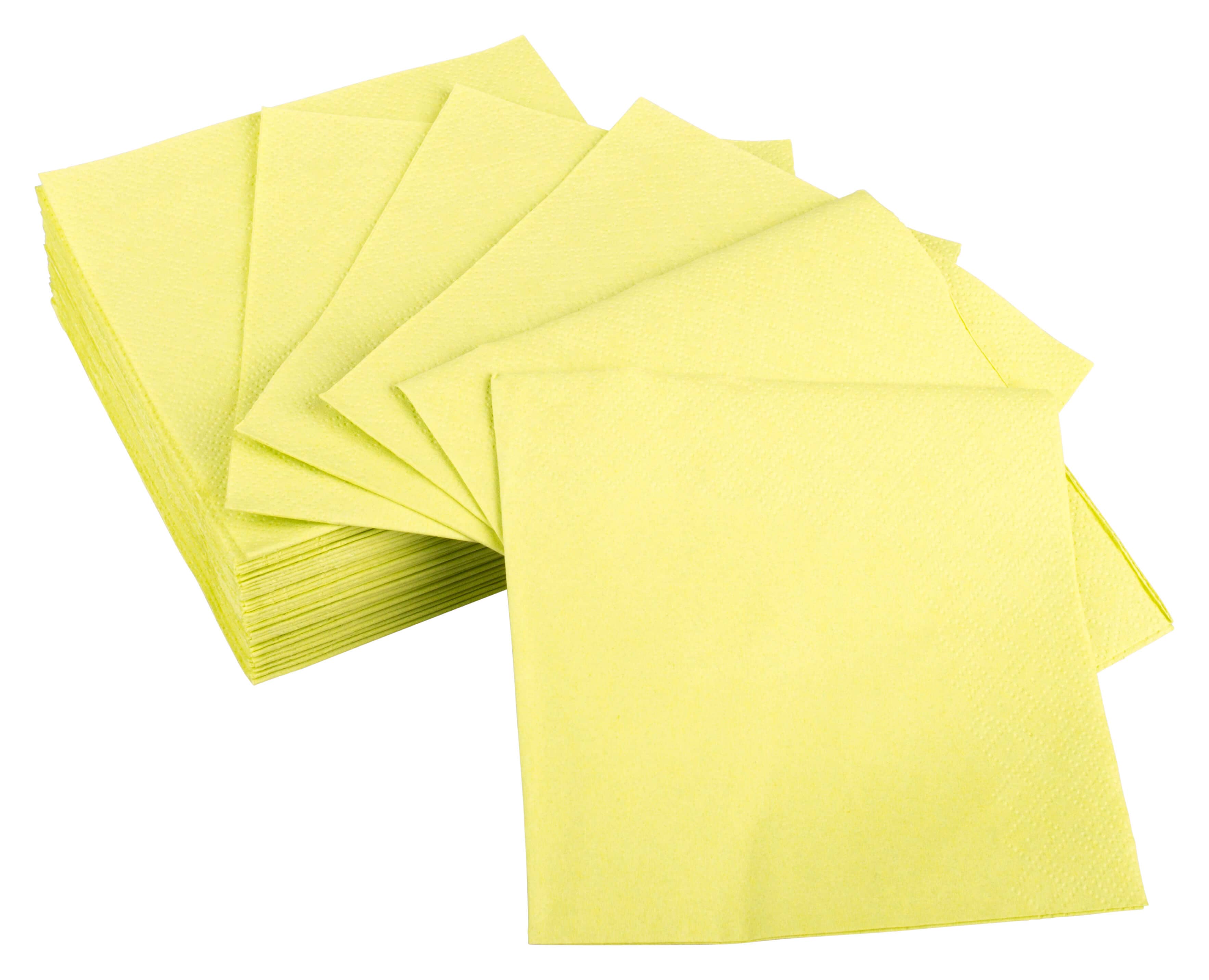 Servilletas de cóctel, 24 x 24 cm, pliegue 1/4, 2 capas - kiwi (300 uds)