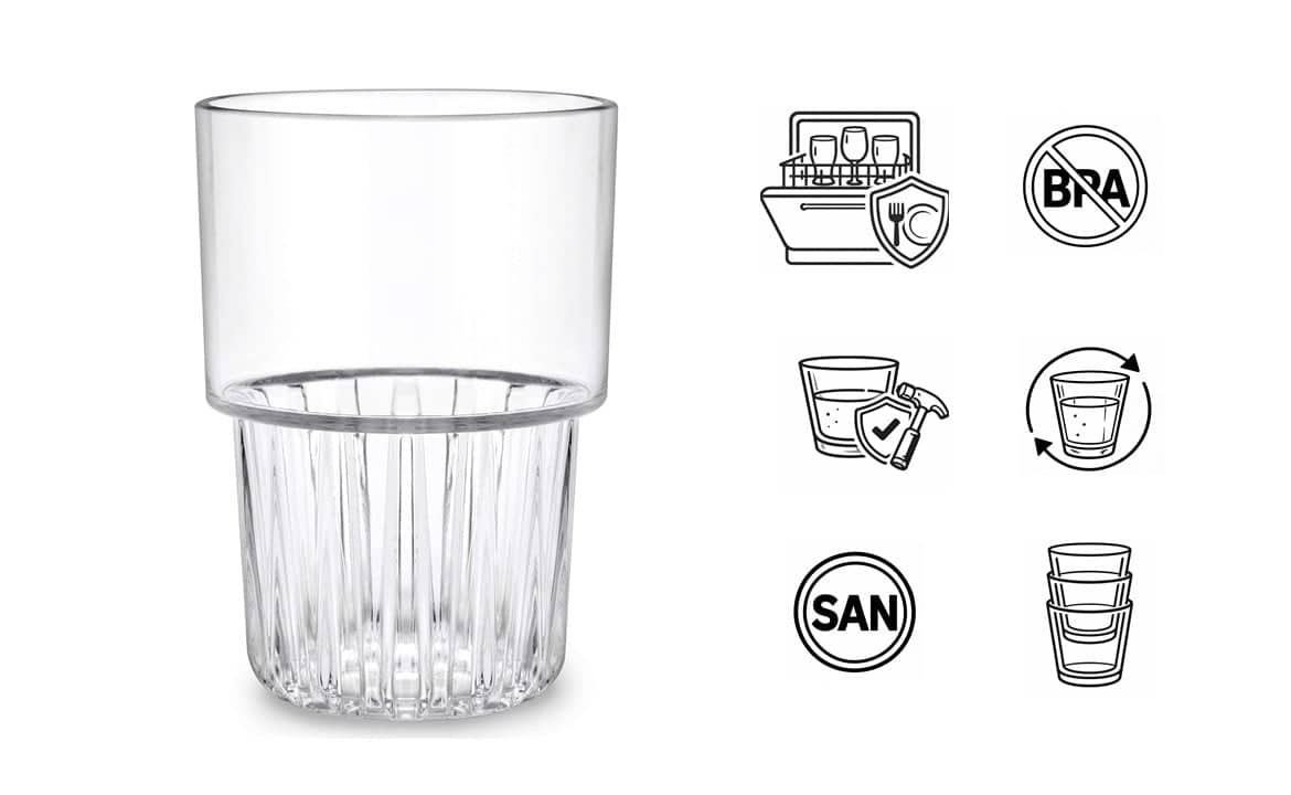 Verre en plastique London Cooler, SAN - 414 ml (1 pce)