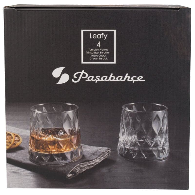 Whisky Tumbler Leafy, Pasabahce - 300ml (4 pcs.)