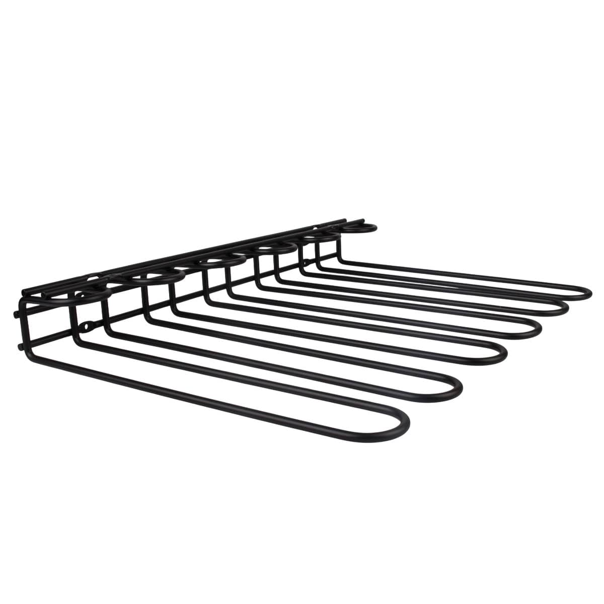 Multiple glass rail 45 x 32 cm, black - 5 rows