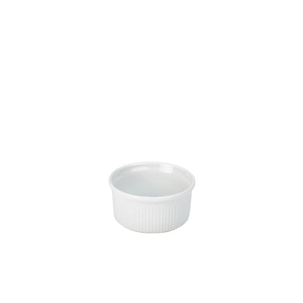 Bol / plat à four en porcelaine blanche - 90 ml / 8 cm (12 pièces)