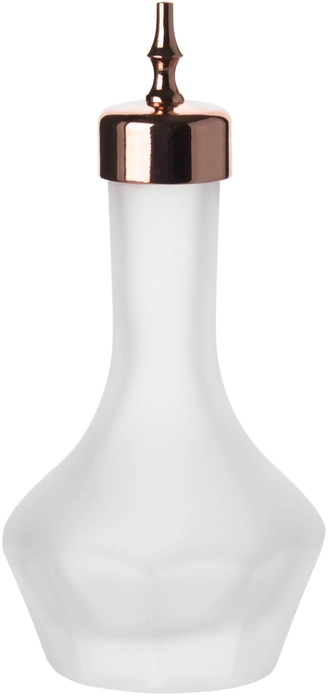 Botella de bitter satinada, Prime Bar, vertedores color cobre - 50 ml