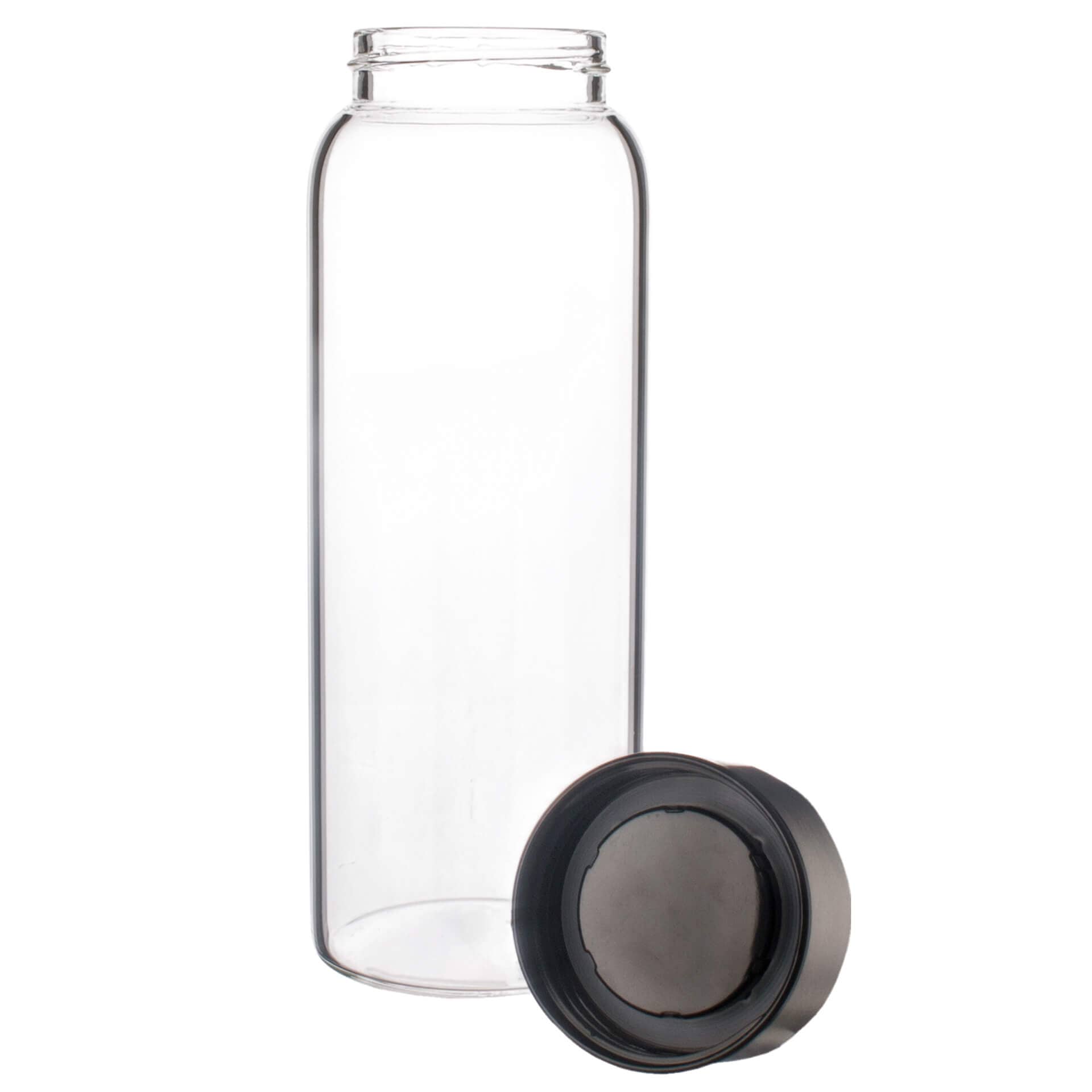 Glass bottle with stainless steel cap - 750 ml