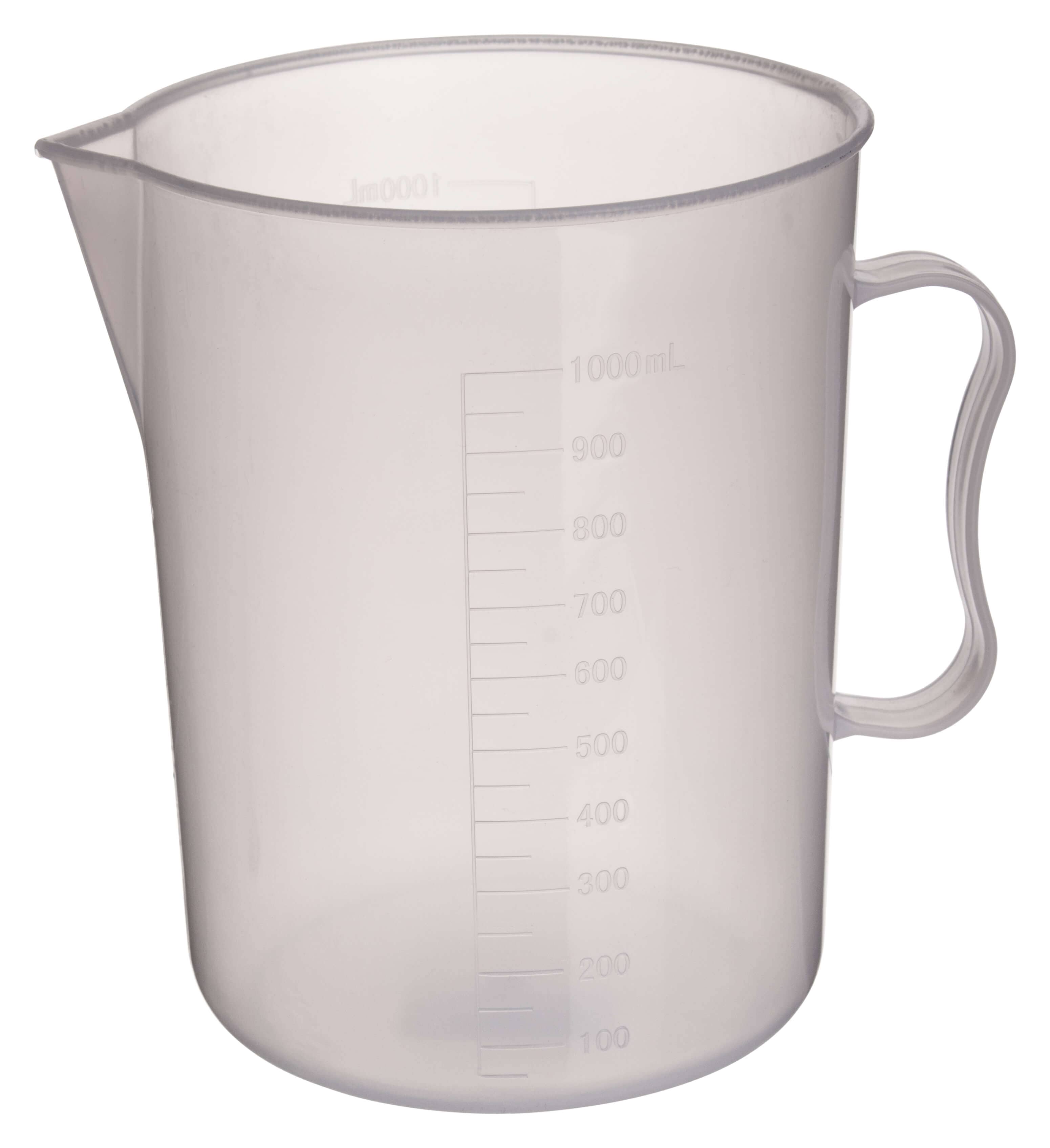 Vasos medidores, PP - Graduación hasta 1000 ml