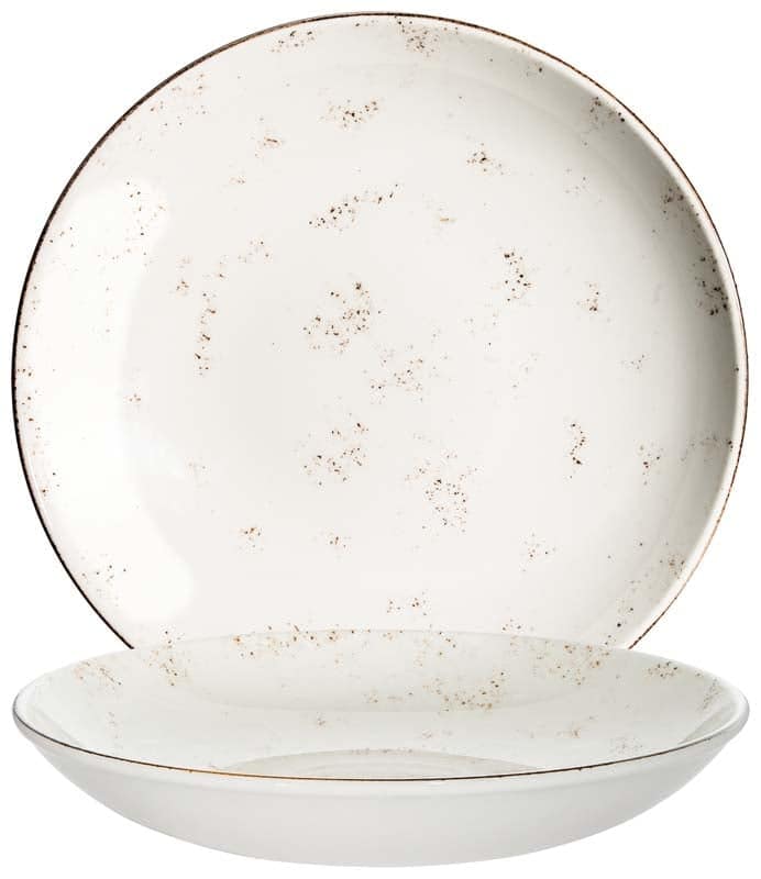 Bonna Grain Bloom Deep plate 25cm cream - 6 pcs.