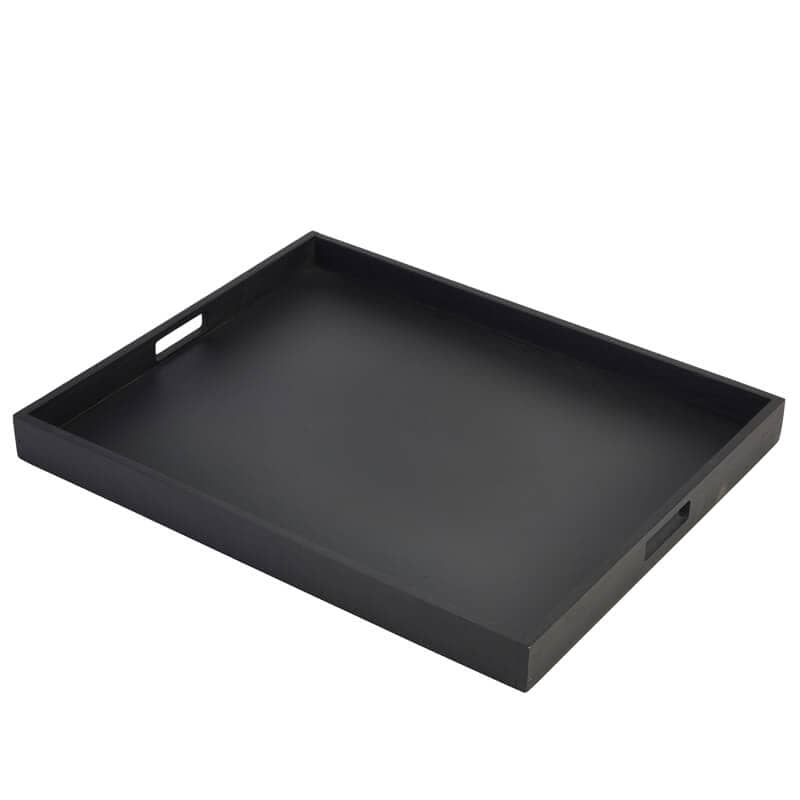 Butlers tray, acacia wood black - 53,5x42,5x4,5cm