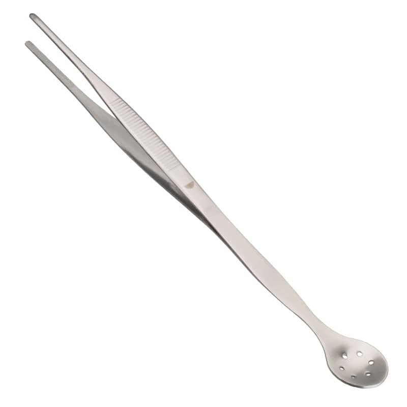 Pince à épiler avec cuillère, acier inoxydable, Ginza - 27 cm