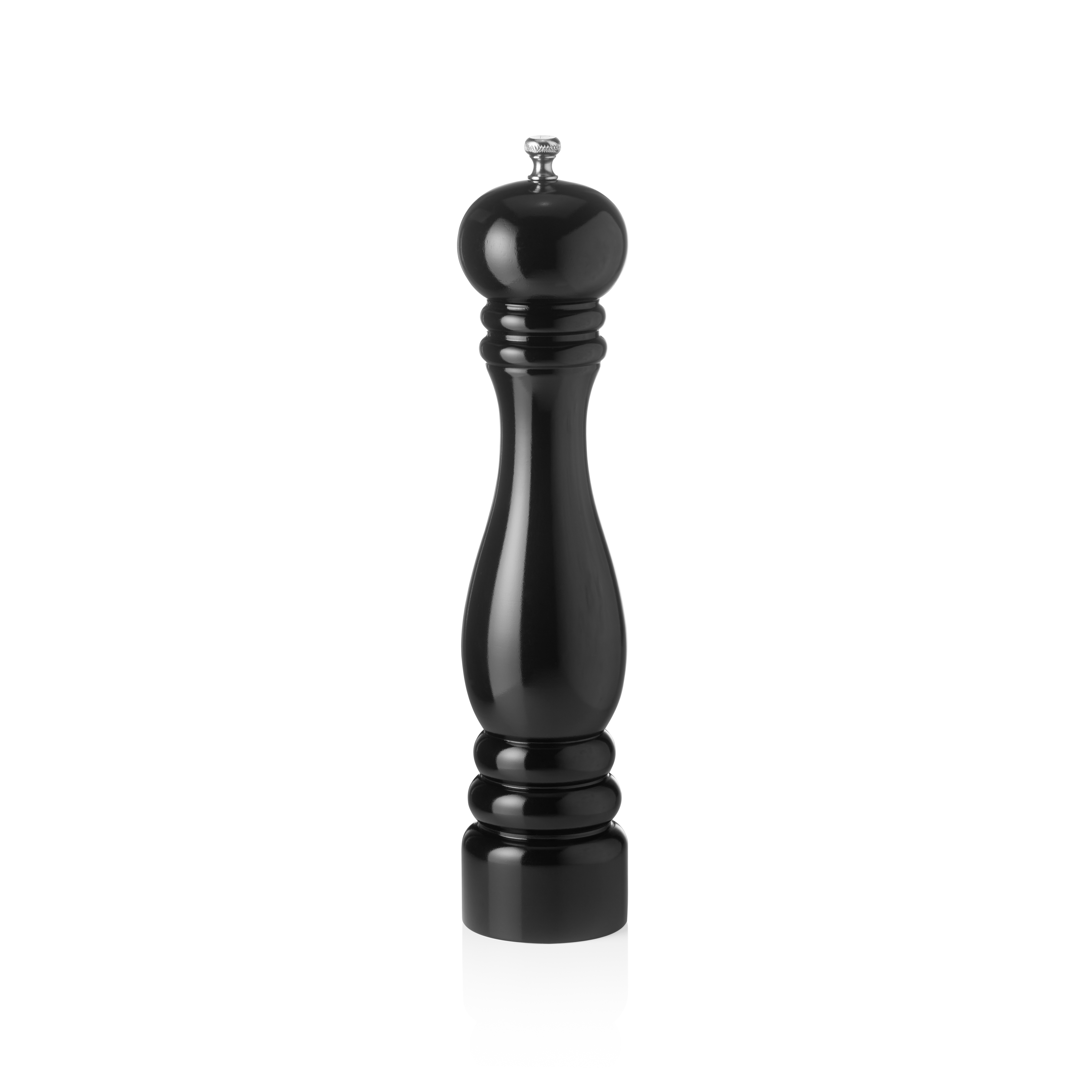 Pepper mill, rubber tree wood black - 30cm