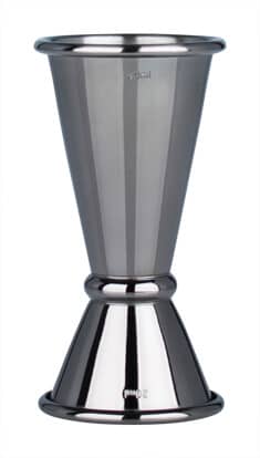 Doppelmessbecher Japan Style, gunmetal black - Edelstahl (20/40ml)