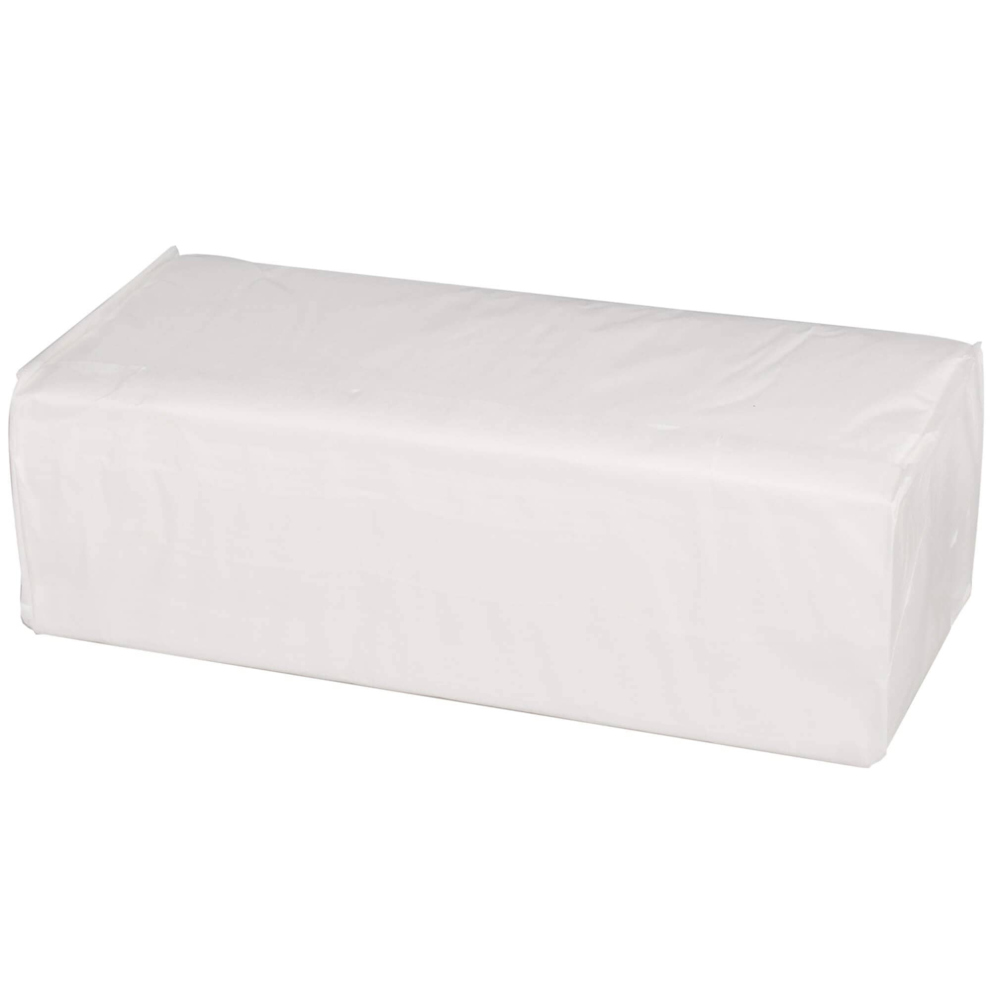 Serviettes en papier pliées en V, extra-blanches, 2lg. - 25x21cm (3150 pcs.)