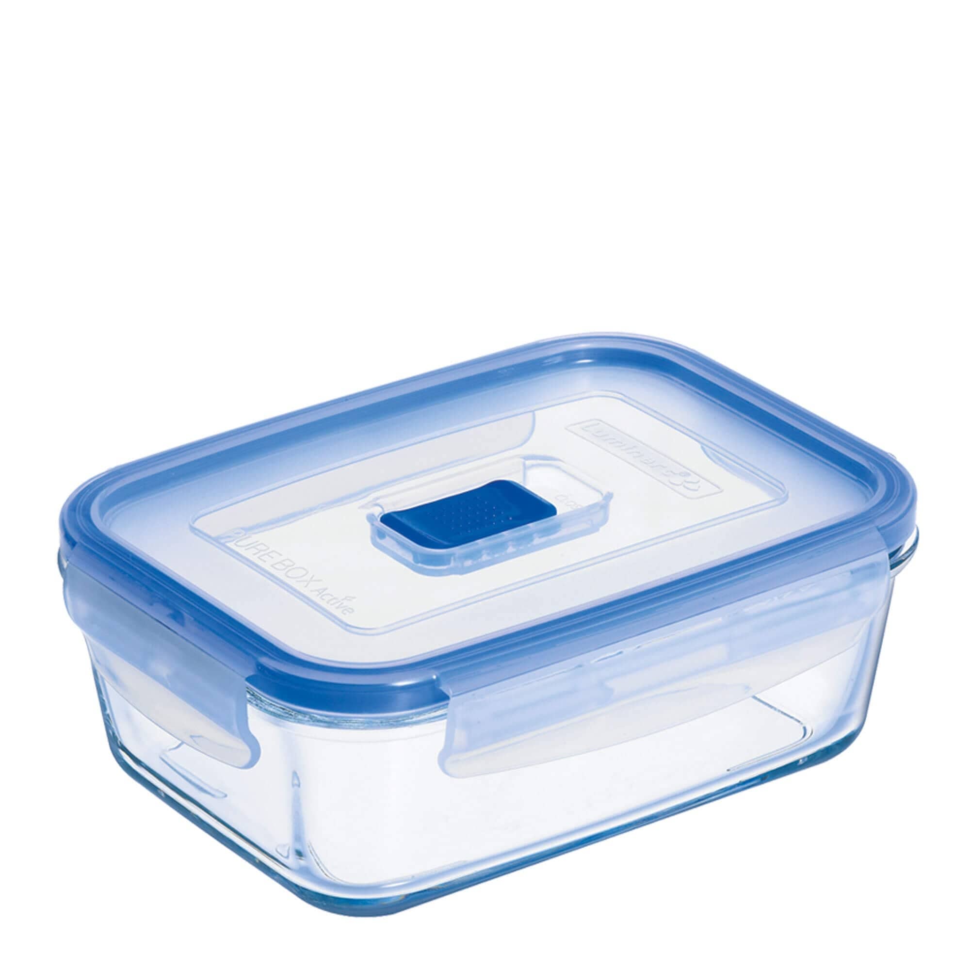 Pure Box Active Glass Storage Container, Luminarc, Rectangular - 820 ml