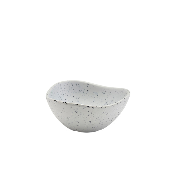Bol triangulaire, mélamine, aspect granit blanc - 70 ml / 7,5 cm (24 pièces)