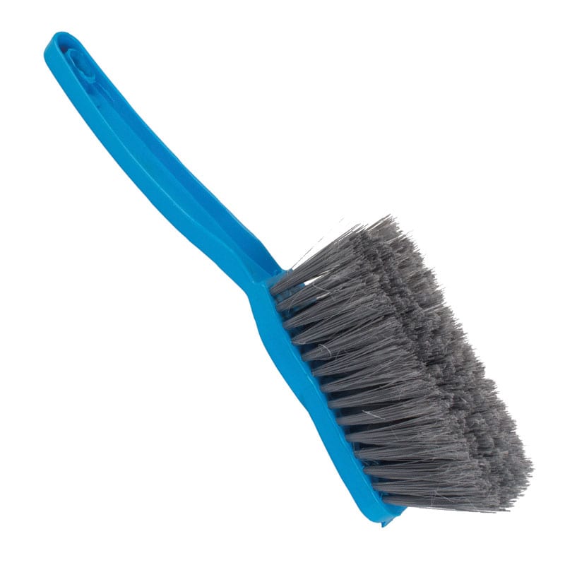 Hand dustpan and brush set, blue - short handle