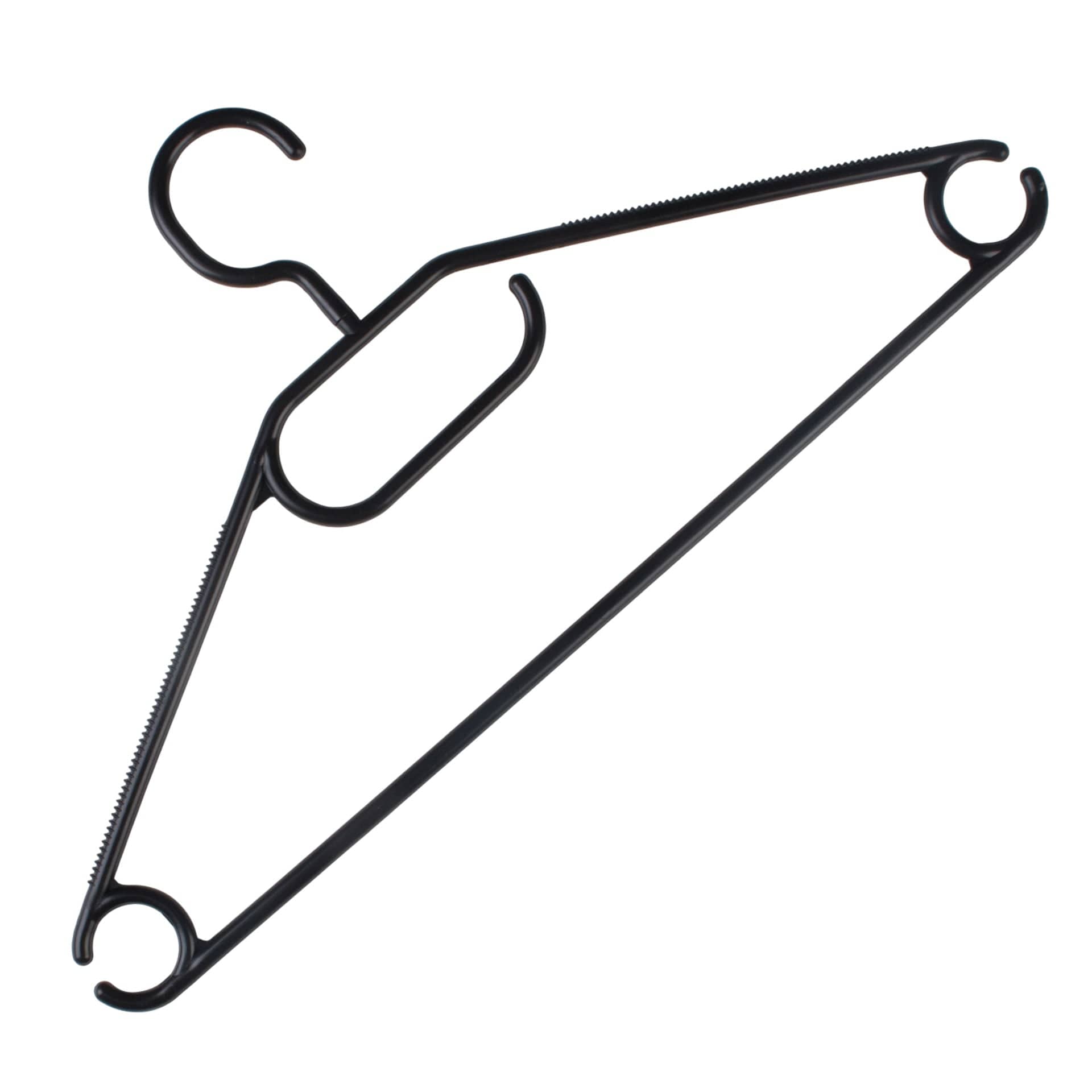 Rotating coat hangers, black plastic, 40x20 cm (8 pcs.)