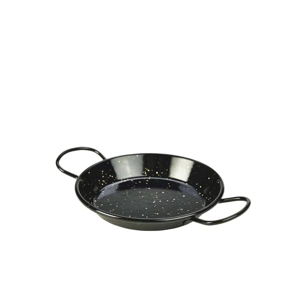 Mini paella pan, black enamel - 15cm (10 pcs.)