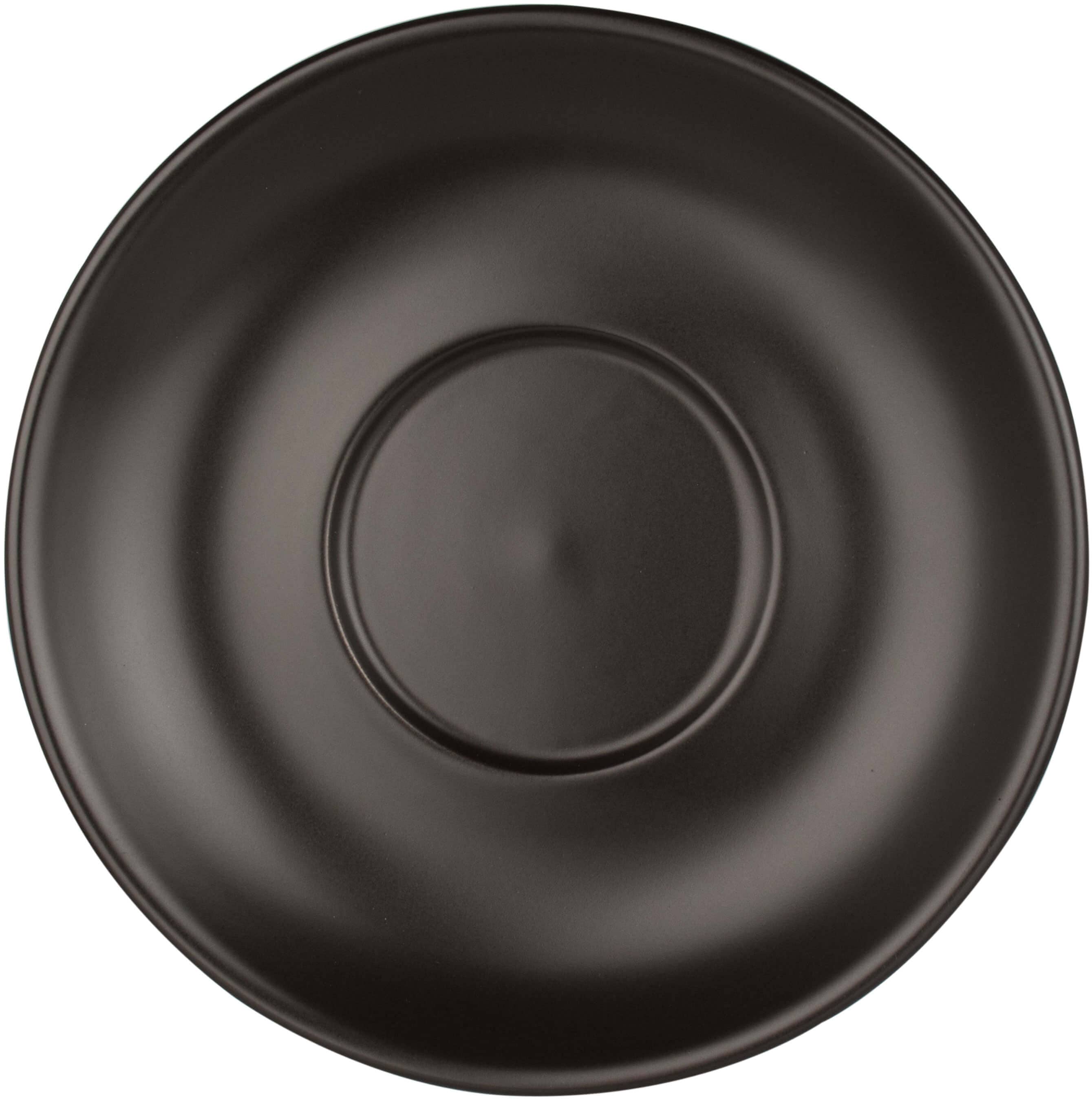 Platillo Barista, porcelana negra - 15,2 cm (12 uds)