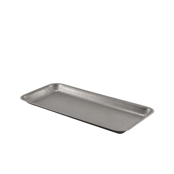 Bandeja, acero inoxidable vintage - 36 x 16,5 cm