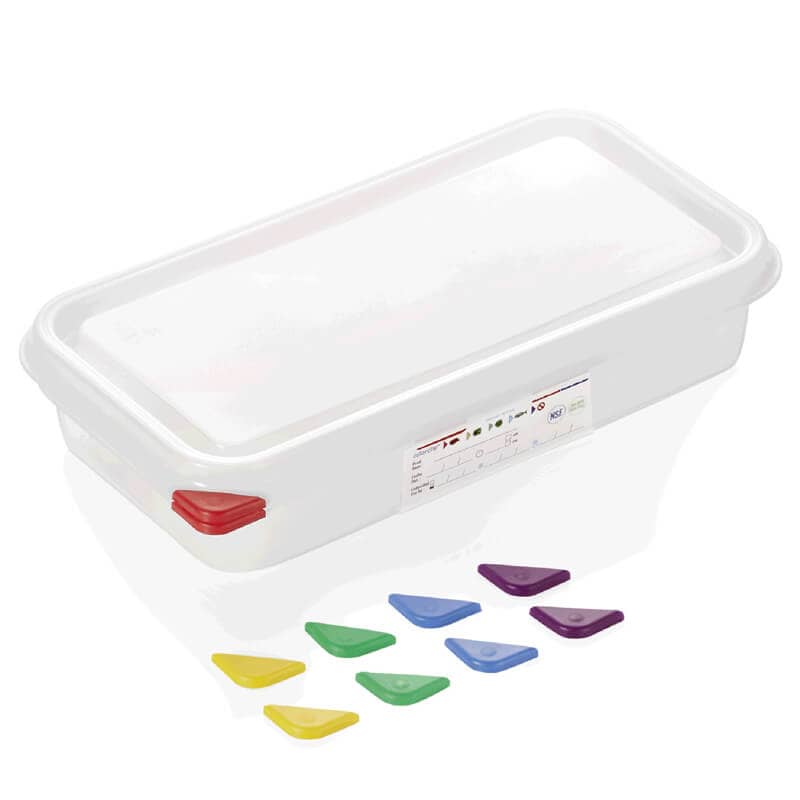 GN 1/3 Storage Container Set with Lid, PP - 2.5 L / H 6.5 cm