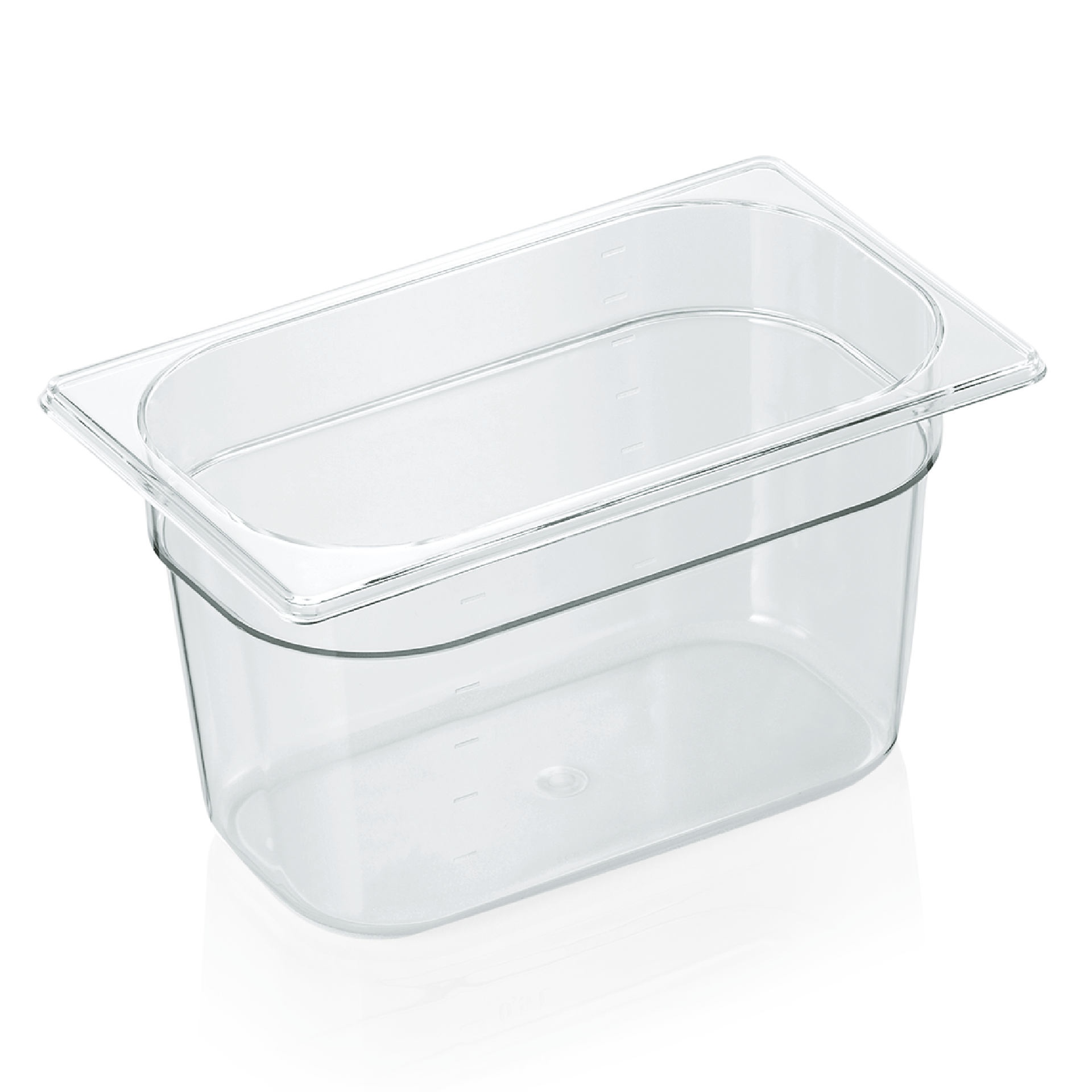 GN 1/4 récipient avec graduation, polycarbonate transparent - H 15 cm (série GN 94)