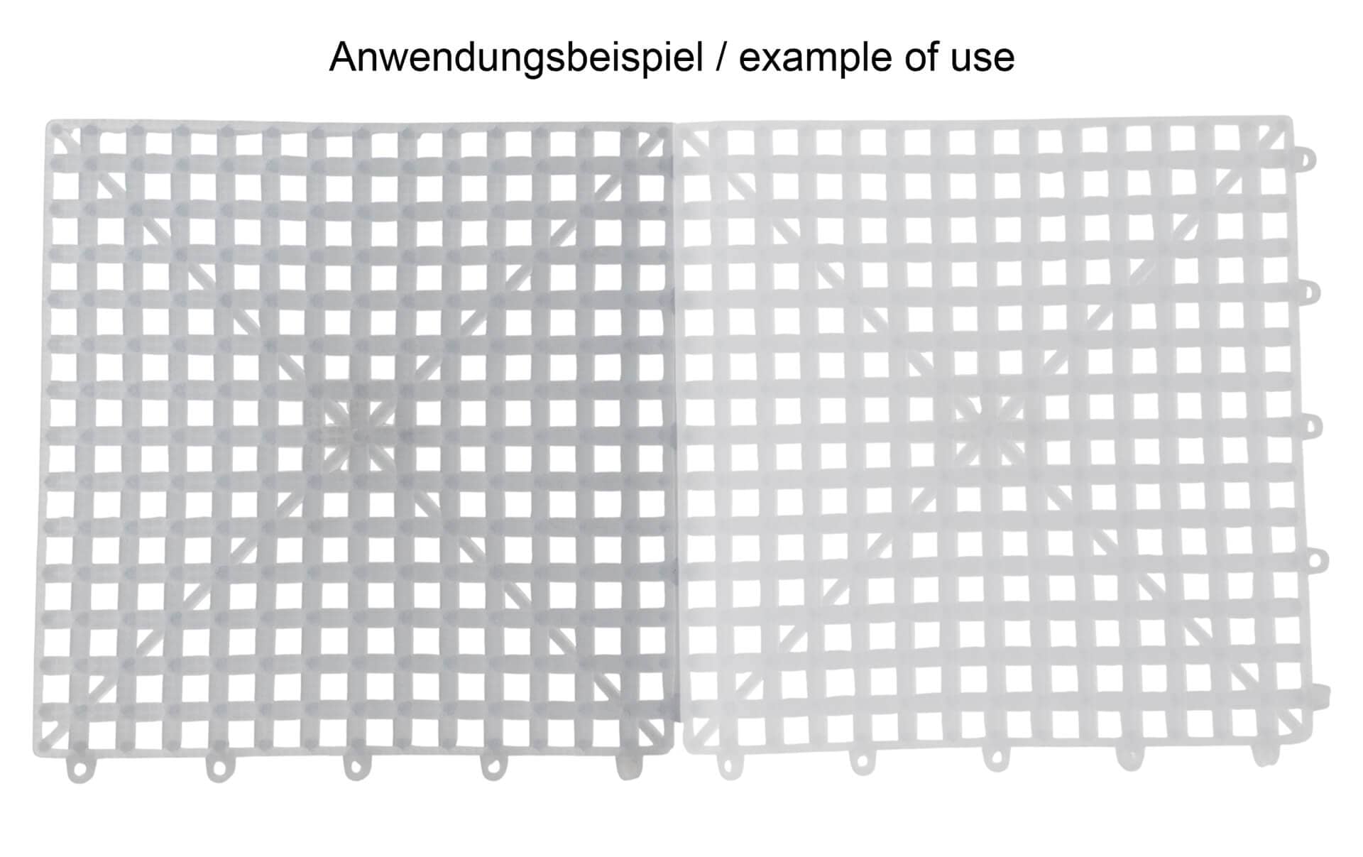 Gläserabstellmatte PVC steckbar, klar - 30x30cm