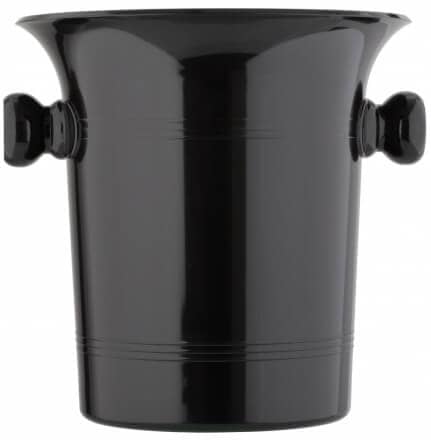 Seau à bouteille en plastique - noir brillant