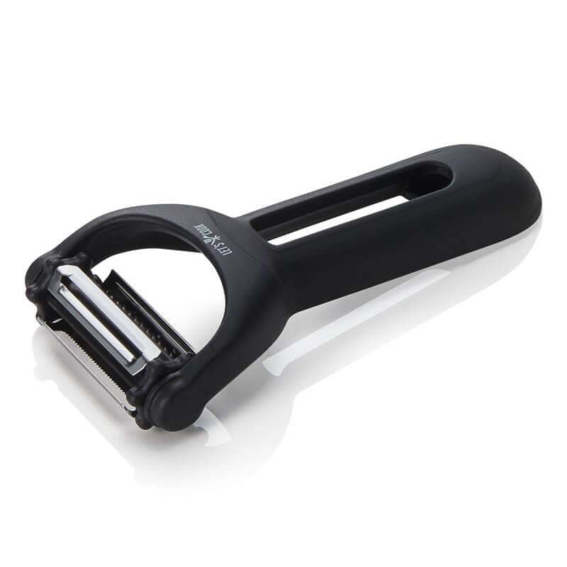 Pelador oscilante / pelador económico, plástico ABS, acero inoxidable - negro