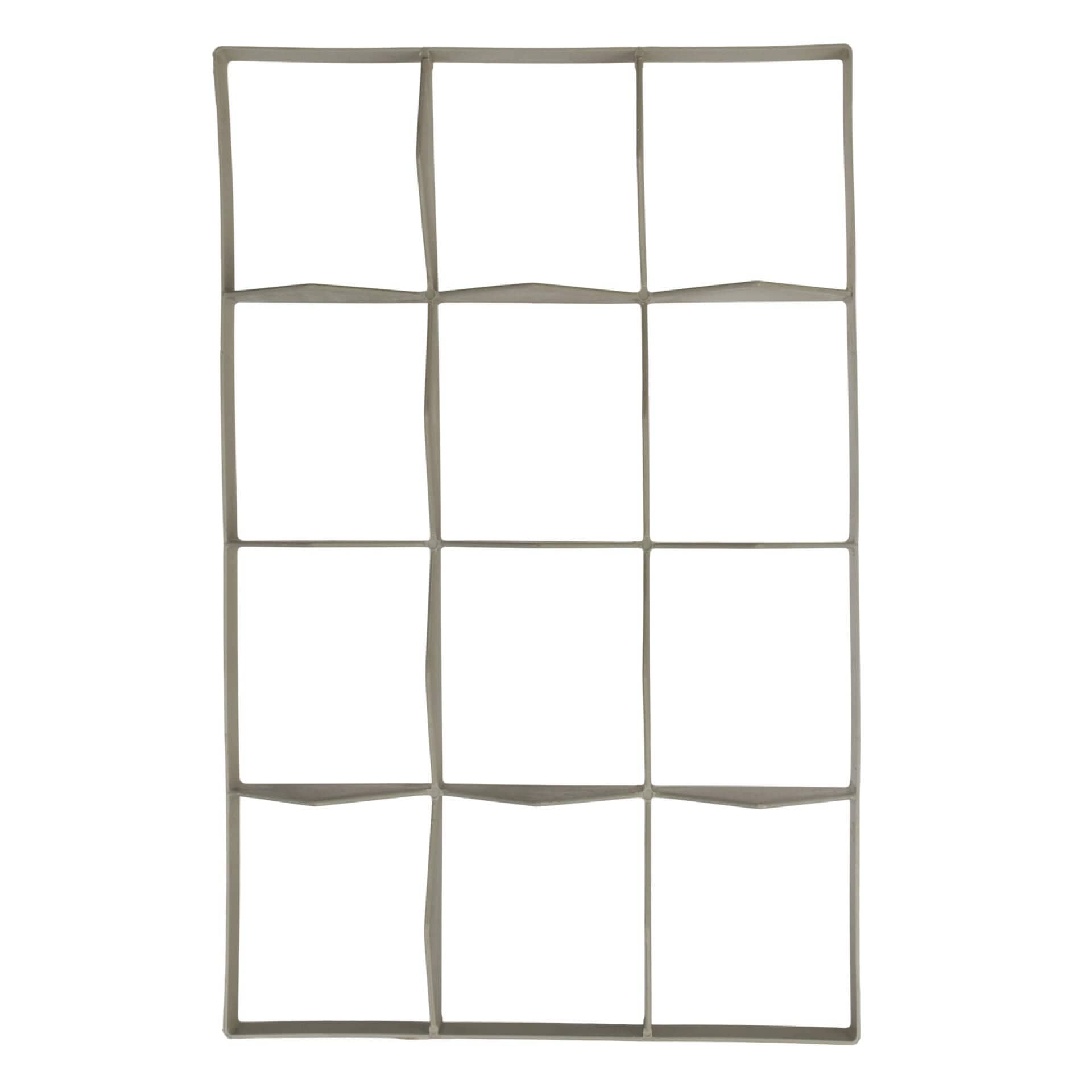 12-compartment insert (bottom) for glass transport crate, 137x117 mm, gray