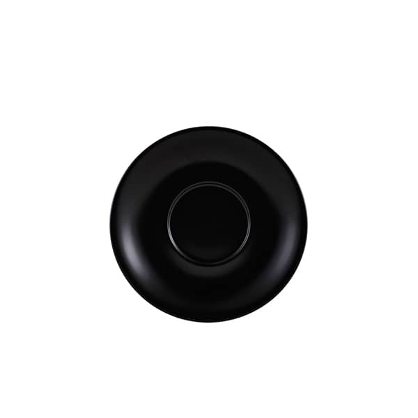 Saucer porcelain matte black – 16 cm (6 pcs.)