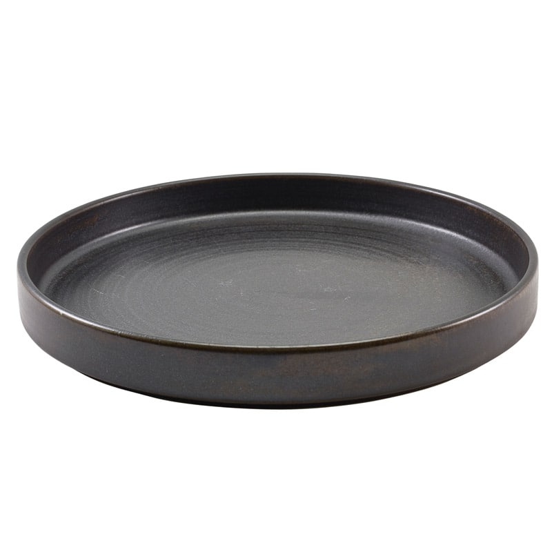 Plato de presentación Terra Cinder Black - 26 cm (6 uds)