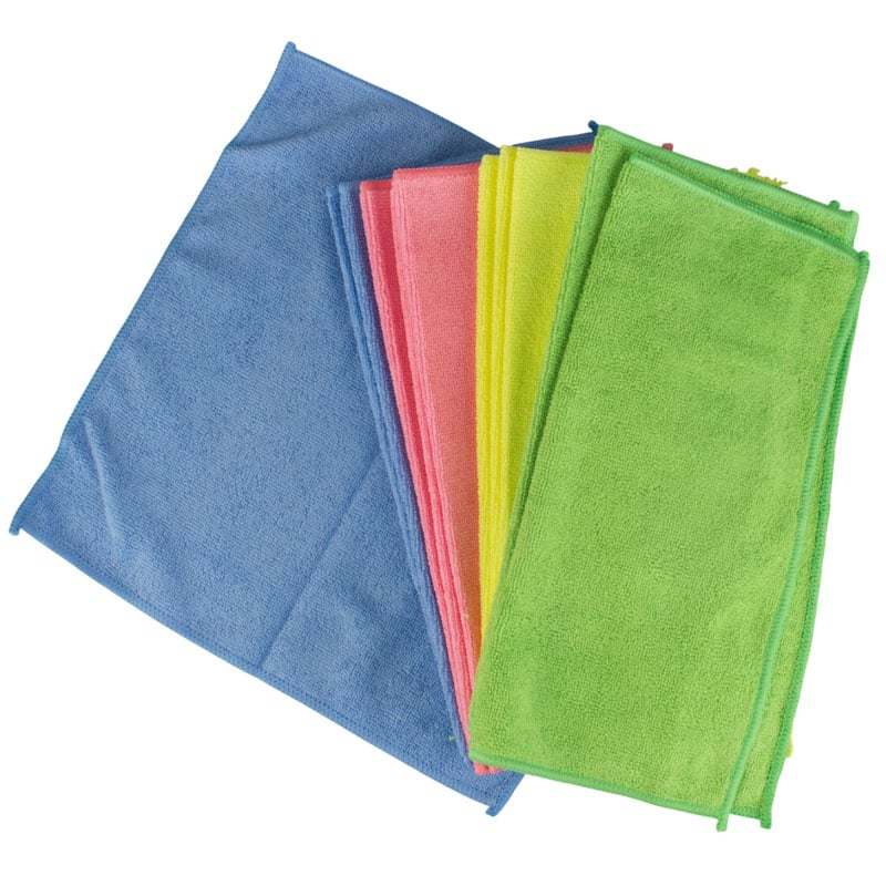 Microfiber cloths, assorted colors - 32x32 cm (12 pcs.)