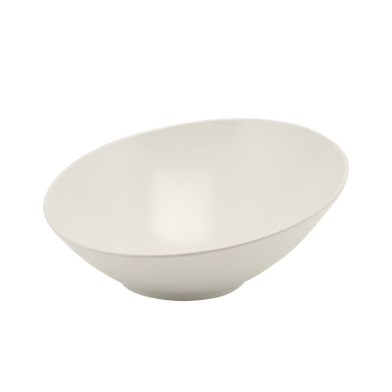 Angled-edge buffet bowl, white melamine - 21 cm