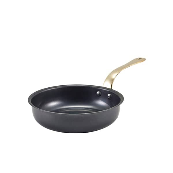 Mini sartén, acero inoxidable negro vintage - 15,5 x 4 cm (6 uds)