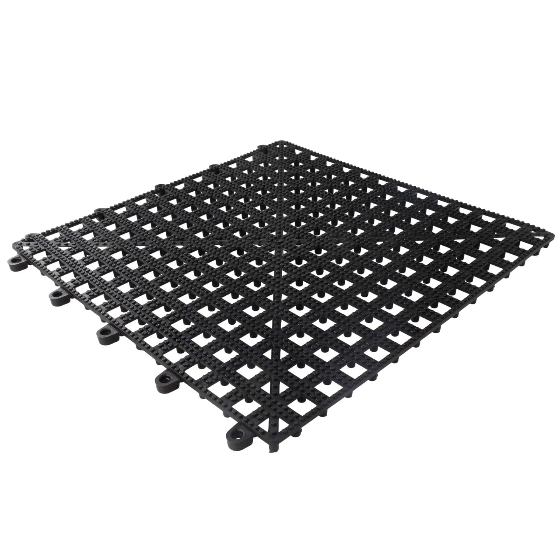 Gläserabstellmatte PVC steckbar, schwarz - 30x30cm