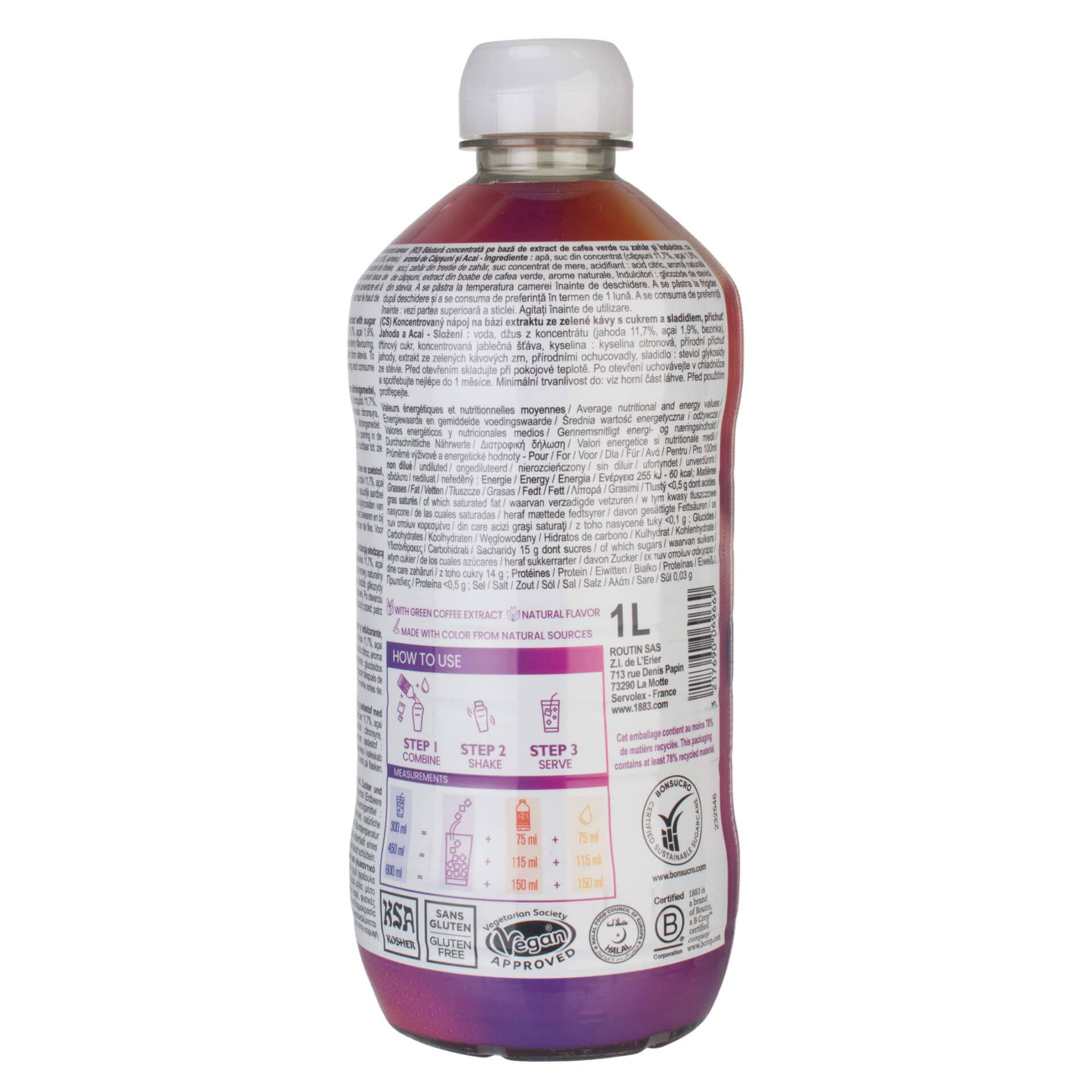 Strawberry-Acai - Maison Routin 1883 Refresher Mix (1.0 L)
