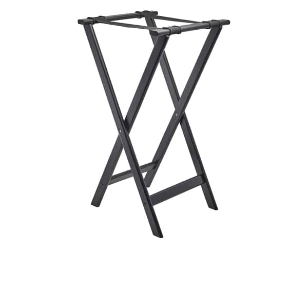 Soporte para bandejas de madera, 42 x 84 cm, negro
