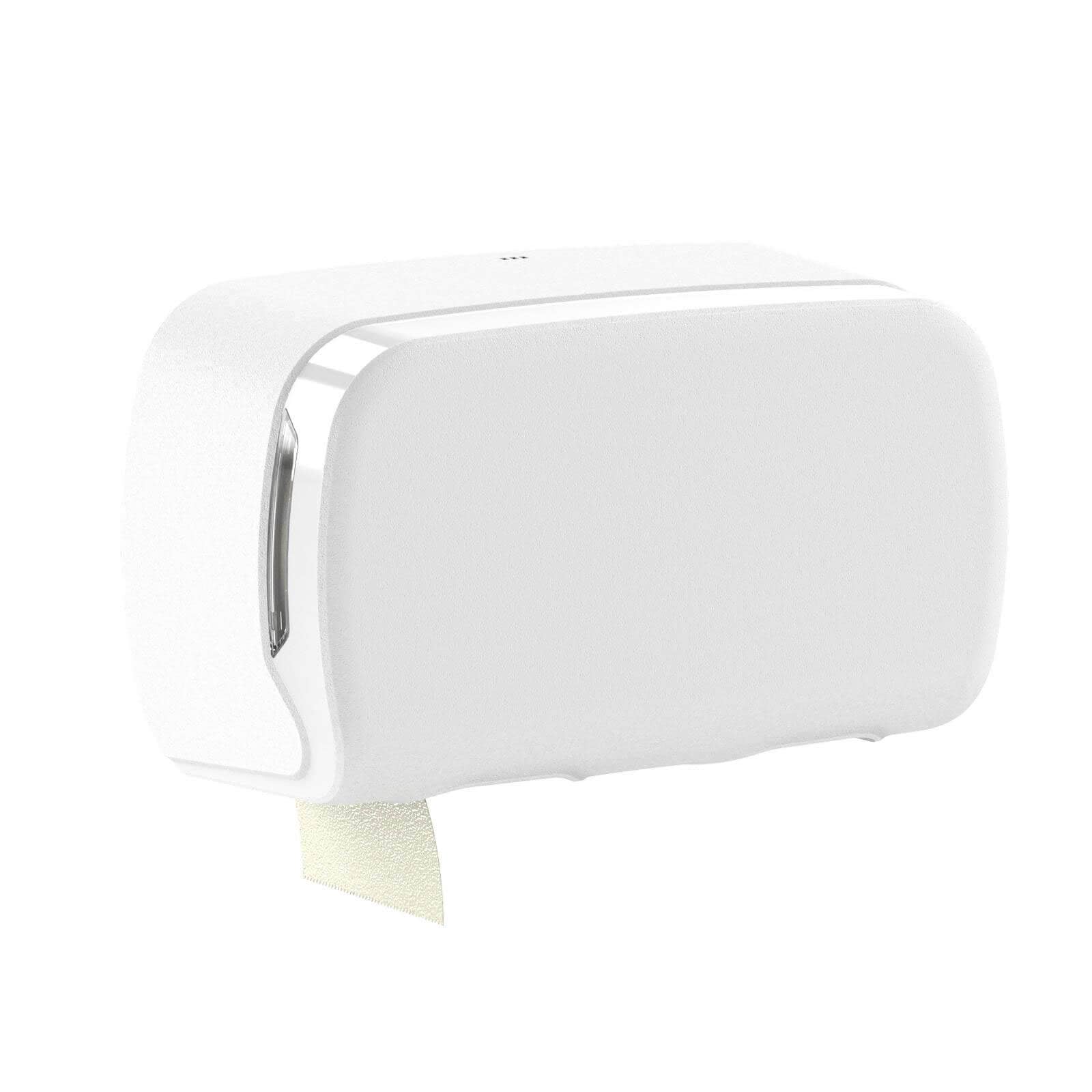 Toilet paper dispenser for 2 rolls - matte white