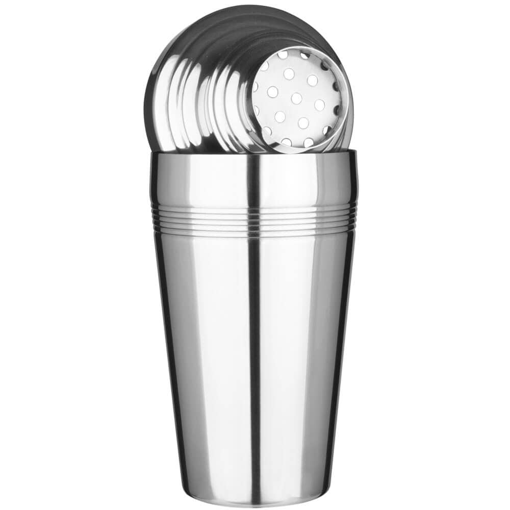 Shaker à cocktail Coley simple, acier inoxydable, trois parties, poli - 500ml