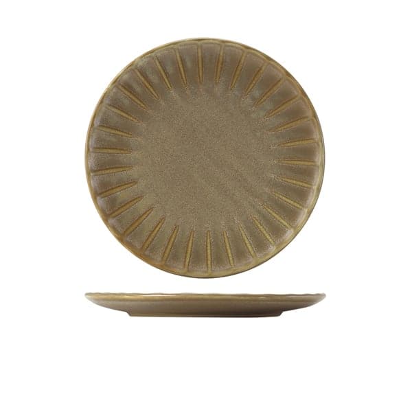 Coupe plate Terra Matt Grey wave structure – 26 cm (6 pcs.)