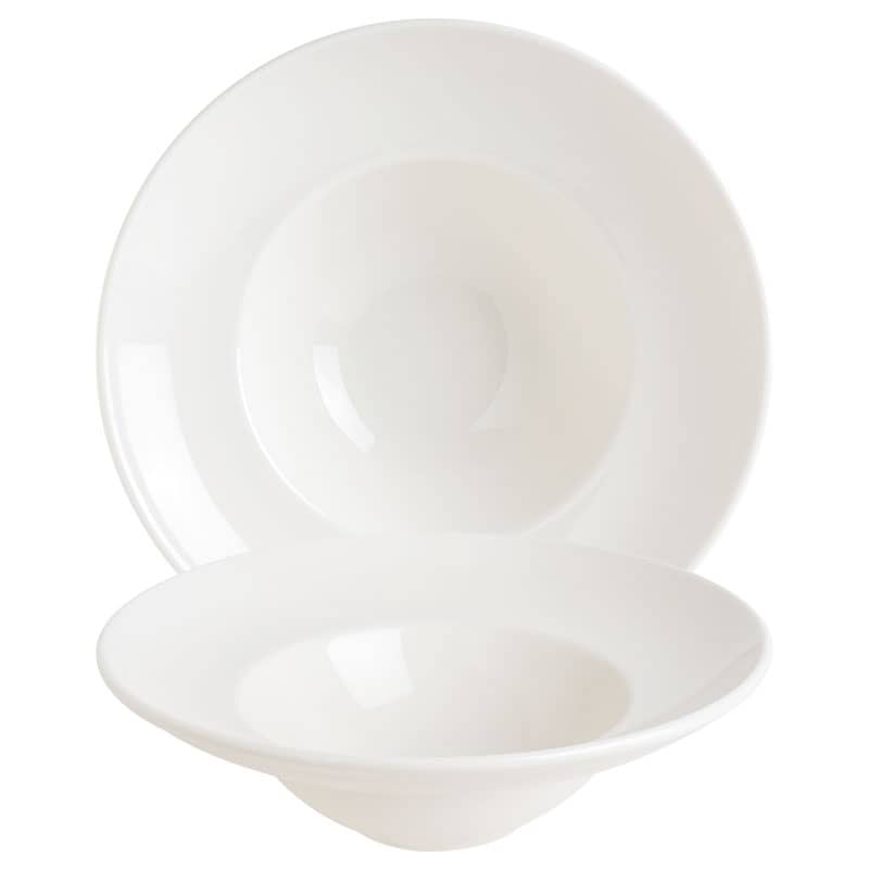 Assiette à pâtes Bonna Gourmet Cream 23 cm, couleur crème - 6 pièces