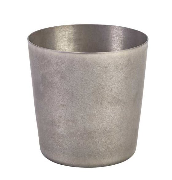 Edelstahlbecher / Snackbecher Edelstahl vintage - 8,5x8,5cm/420ml