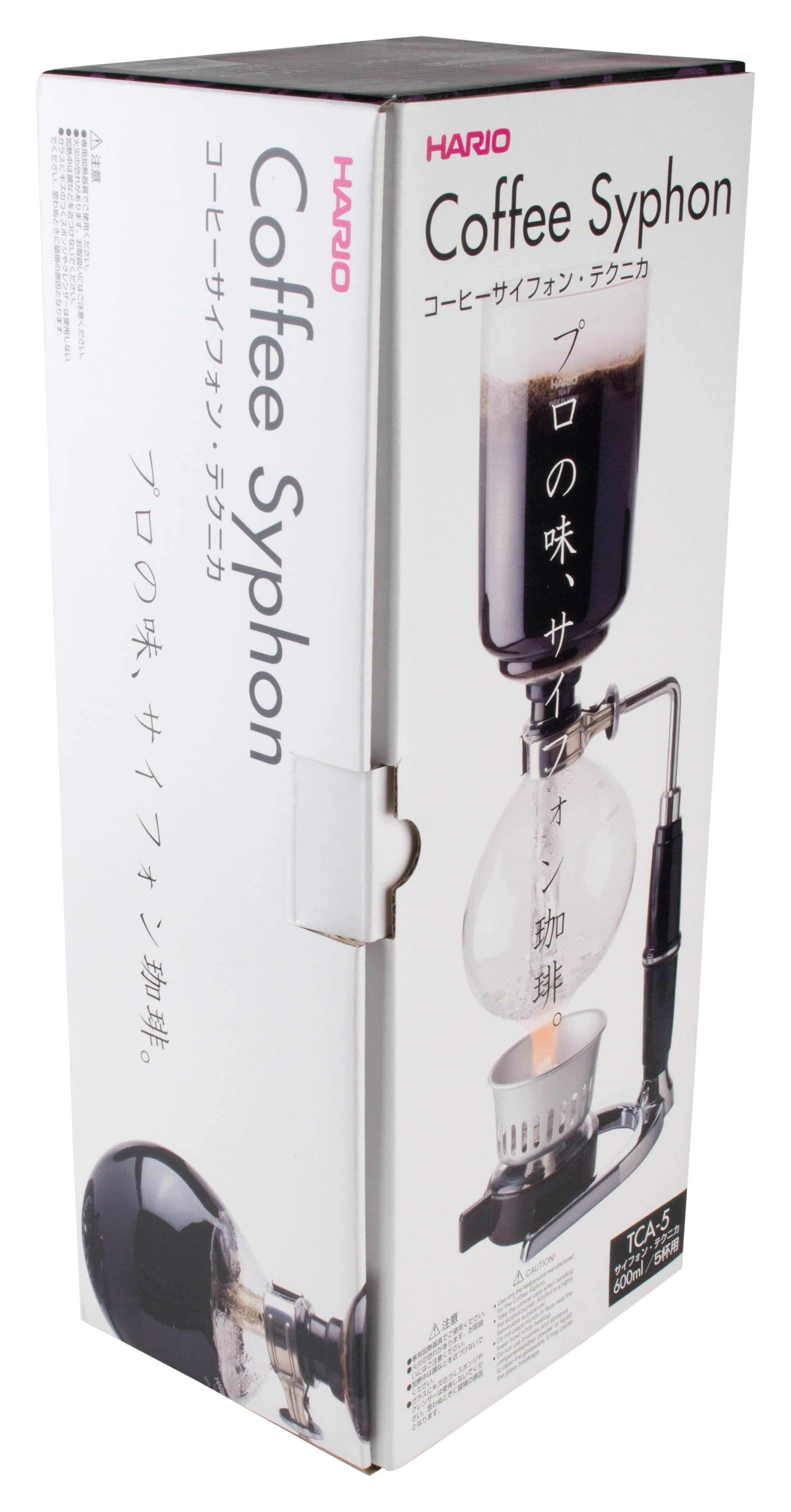 Cafetera de sifón Technica TCA-5, Hario - 5 tazas, 600 ml