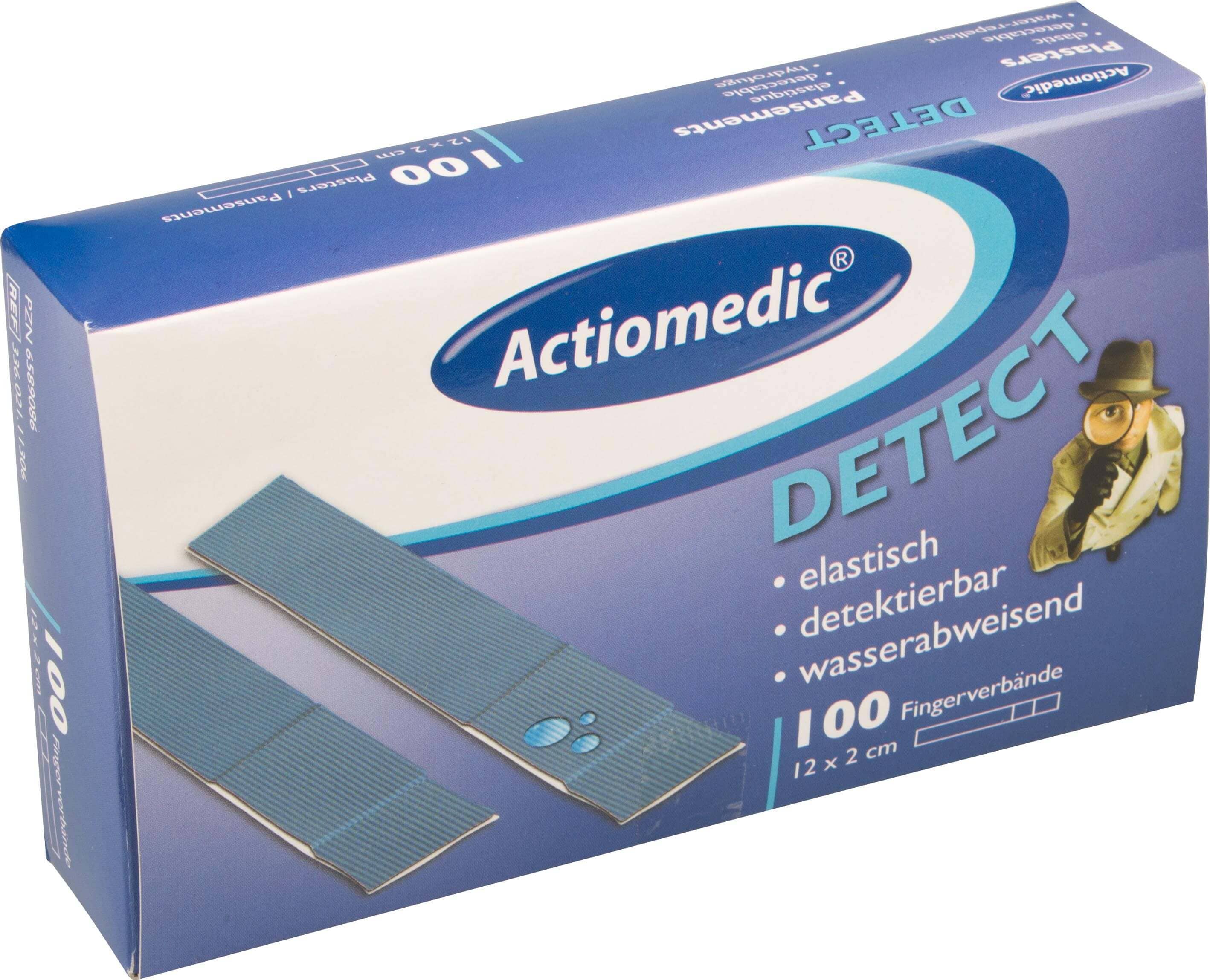 Pansement pour doigt, Detect - Actiomedic, 20mm x 120mm (100 pcs.)