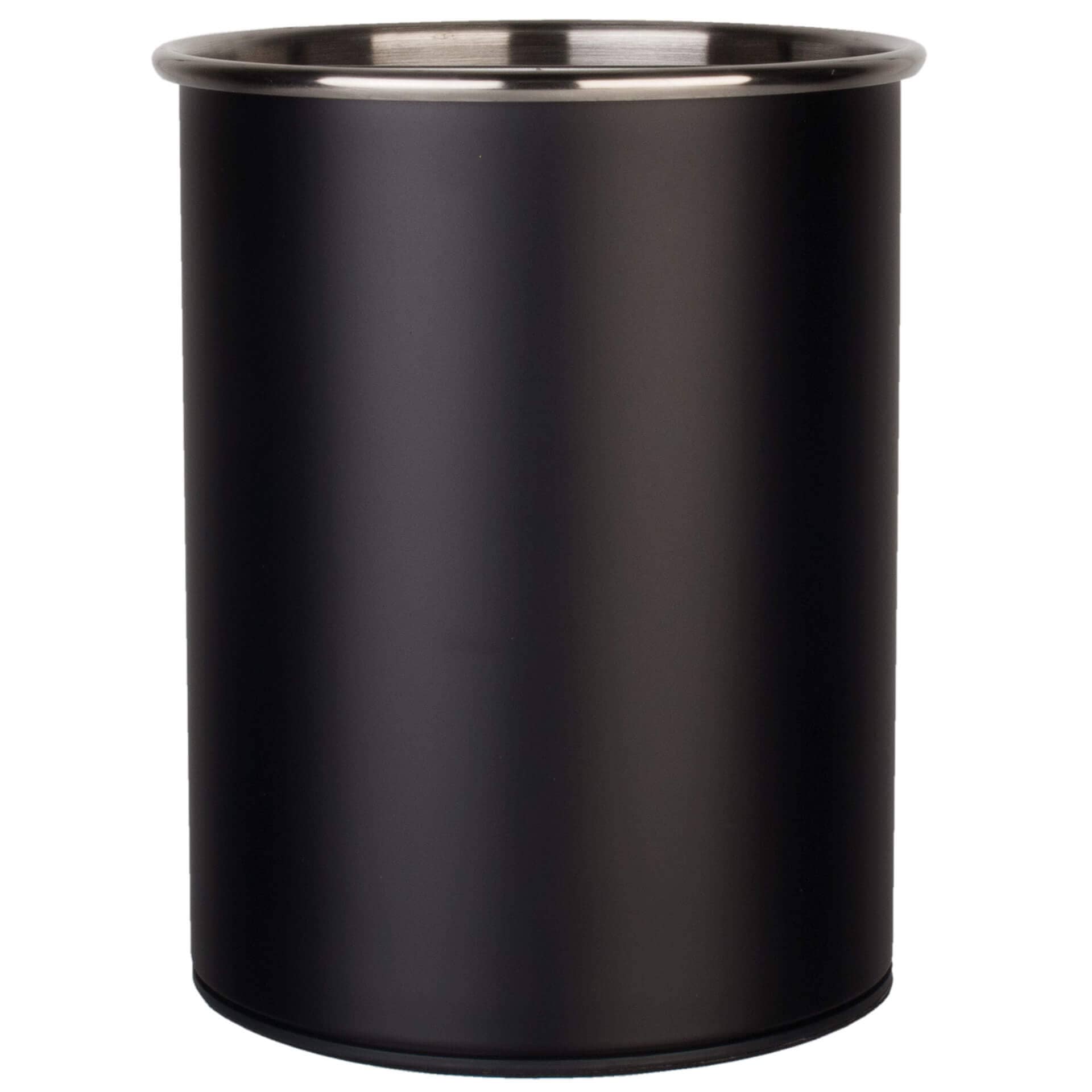 Cutlery Holder, Stainless Steel, 3 Compartments, Rotating - Black