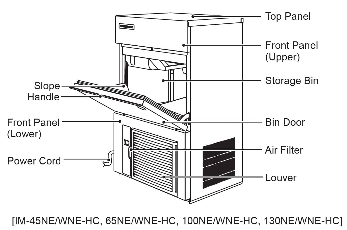 Hoshizaki IM-100NE-HC-32 Cube Ice Maker - XL Cube (32 x 32 x 32mm) 94kg