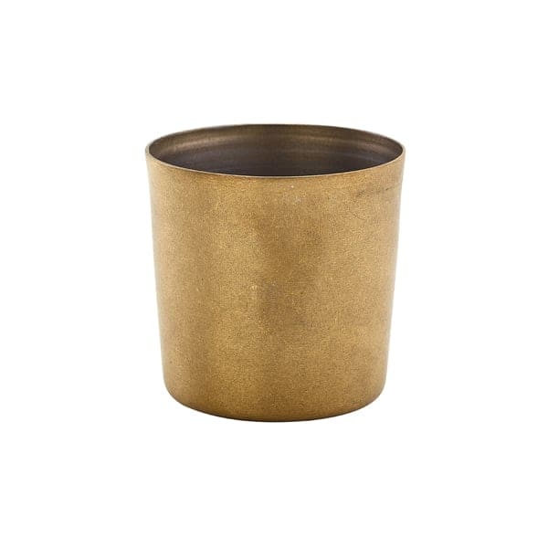 Edelstahlbecher / Snackbecher vintage goldfarben - 8,5x8,5cm/420ml (12 Stk.)