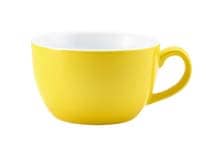 Cappuccinotasse Porzellan gelb – 250 ml (6 Stk.)